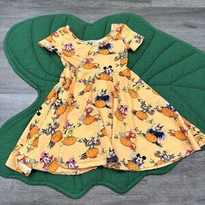 Wild RIch Kid Girls 5/6 Mickey & Friends Halloween Short Sleeve Twirl Dress